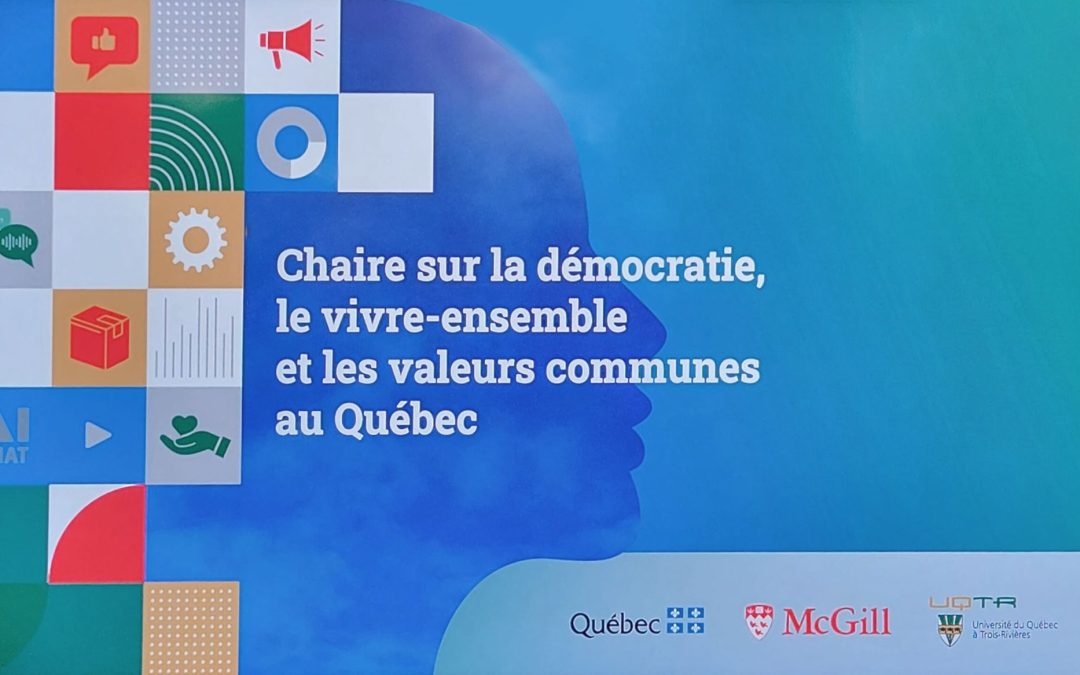 Le lancement de la Chaire sur la démocratie, vivre-ensemble et valeurs communes au Québec